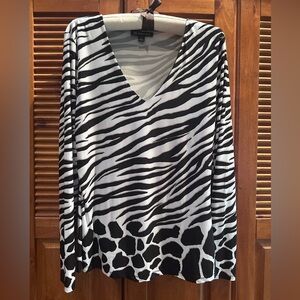 International Concepts (INC) Zebra Print Top M 🦓
